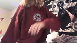 Br4ttydeath Video Bangs While Teasing Her Tiny Tits Online